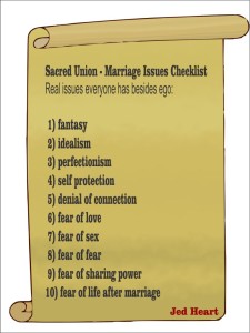 Sacred Marriage Scroll with White background